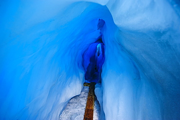 Ice cave in the Fox Glacier, Westland Tai Poutini National Park, South Island, New Zealand, Pacific