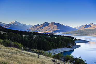 Lake Pukaki, Mount Cook National Park, UNESCO World Heritage Site, South Island, New Zealand, Pacific