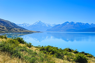 Lake Pukaki, Mount Cook National Park, UNESCO World Heritage Site, South Island, New Zealand, Pacific