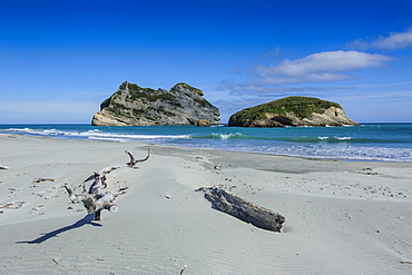 Archway islands, Wharariki Beach, South Island, New Zealand, Pacific