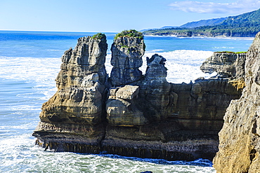 Beautiful rock formation, Pancake Rocks, Paparoa National Park, West Coast, South Island, New Zealand, Pacific