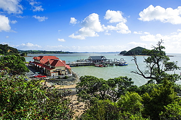 View over Paihia, Bay of Islands, North Island, New Zealand, Pacific