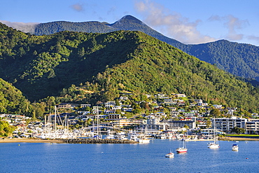 Harbour of Picton landing point of the ferry, Picton, Marlborough Region, South Island, New Zealand, Pacific