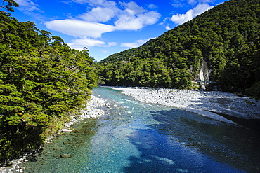 Beautiful Haast River, Haast Pass, South Island, New Zealand, Pacific