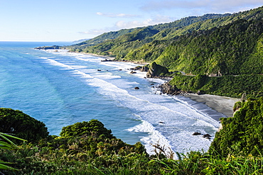 The untouched west coast of South Island between Greymouth and Westport, West Coast, South Island, New Zealand, Pacific