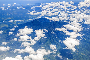 Aerial of Mount Malinao, Legaspi, Southern Luzon, Philippines, Southeast Asia, Asia