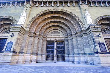 Entrance of the Manila Cathedral, Intramuros, Manila, Luzon, Philippines, Southeast Asia, Asia