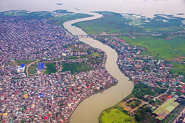 Aerial of Davao, Mindanao, Philippines, Southeast Asia, Asia