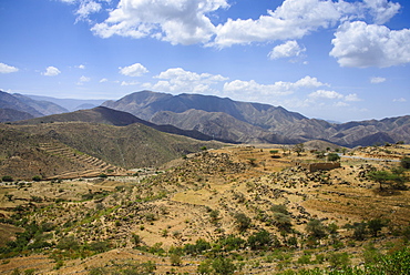 View over the mountains along the road from Massawa to Asmara, Eritrea, Africa