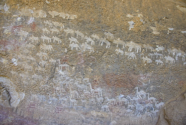 Ancient rock paintings at the Pre-Aksumite settlement of Qohaito, Eritrea, Africa