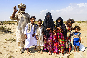 Rashaida family in the desert around Massawa, Eritrea, Africa