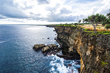 The rocky coast around Ha'ateiho, Tongatapu, Tonga, South Pacific, Pacific