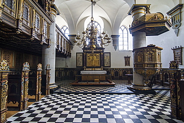 Chapel inside Kronborg renaissance castle, UNESCO World Heritage Site, Helsingor, Denmark, Scandinavia, Europe