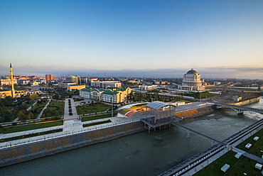 View over Grozny, Chechnya, Caucasus, Russia, Europe