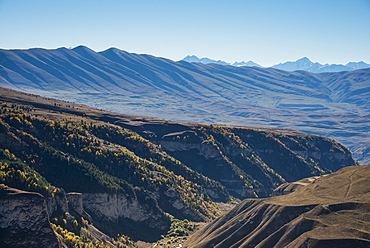 View over the Chechen Mountains, Chechnya, Caucasus, Russia, Europe