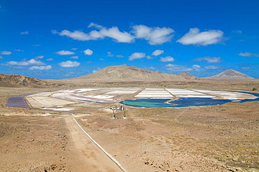 Old salina with salt workings, Pedro Da Sal, Sal, Cape Verde Islands, Africa