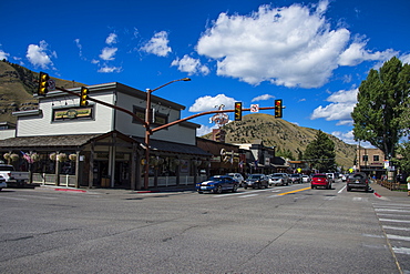 The town center of Jackson Hole, Wyoming, United States of America, North America