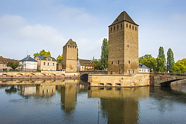 Ponts Couverts, UNESCO World Heritage Site, Ill River, Strasbourg, Alsace, France, Europe