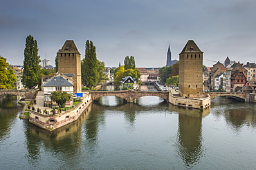 Ponts Couverts, UNESCO World Heritage Site, Ill River, Strasbourg, Alsace, France, Europe