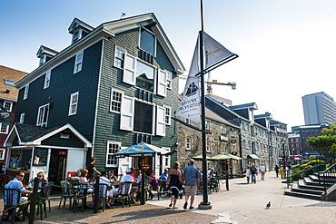 Privateers Wharf on the waterfront of Halifax, Nova Scotia, Canada, North America