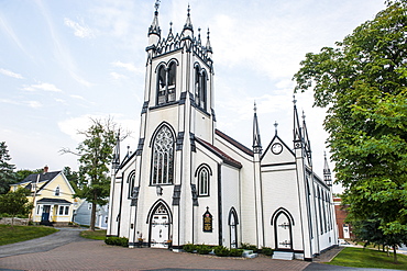 St. John's Anglican church in the old Town Lunenburg, UNESCO World Heritage Site, Nova Scotia, Canada, North America