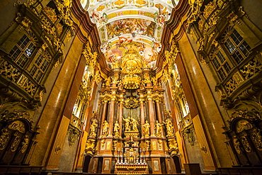 Church of, Melk Abbey, Benedictine abbey, Melk, Wachau Cultural Landscape, UNESCO World Heritage Site, Danube, Wachau, Austria, Europe