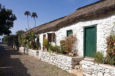 Buildings in picturesque old town of Ciudad Velha (Cidade Velha), Santiago, Cape Verde, Africa