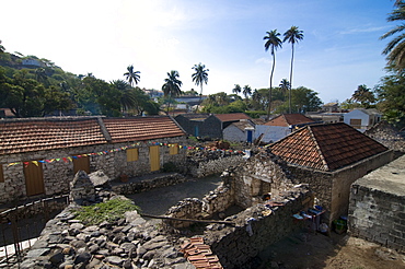 Buildings in picturesque old town of Ciudad Velha (Cidade Velha), Santiago, Cape Verde, Africa