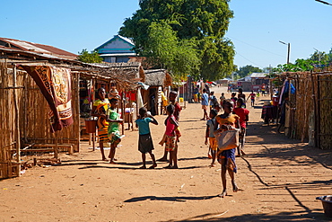 Local people in Bekopaka village, Tsingy de Bemaraha National Park, Melaky Region, Western Madagascar, Africa