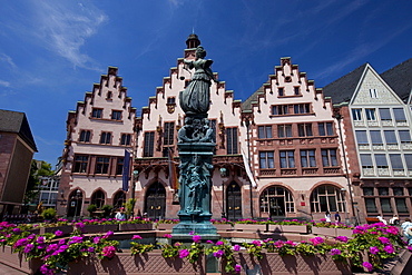 The Romerberg plaza one of the major landmarks in Frankfurt am Main, Hesse, Germany, Europe