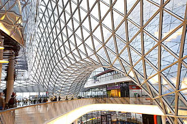 Interior of Zeil shopping center in Frankfurt am Main, Hesse, Germany, Europe