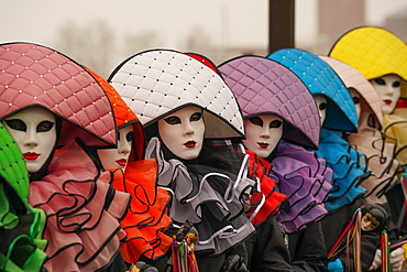 Masks at the Venice Carnival in St. Mark's Square, Venice, Veneto, Italy, Europe