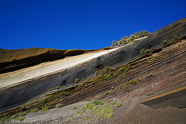 Layers of colored rocks, Teide National Park, UNESCO World Heritage Site, Tenerife, Canary Islands, Spain, Atlantic, Europe