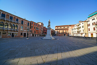 Campo Santo Stefano during Coronavirus lockdown, Venice, UNESCO World Heritage Site, Veneto, Italy, Europe