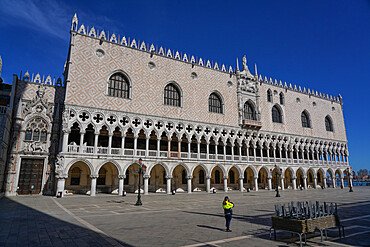 Doge's Palace during Coronavirus lockdown, Venice, UNESCO World Heritage Site, Veneto, Italy, Europe