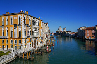 Palazzo Cavalli Franchetti on the Grand Canal of Venice during Coronavirus lockdown, Venice, UNESCO World Heritage Site, Veneto, Italy, Europe