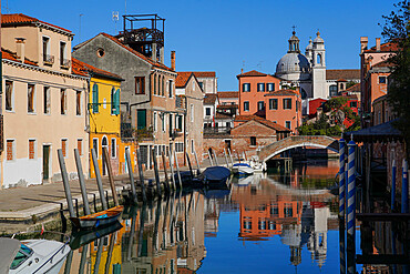 Rio degli Ognissanti and Gesuati church, Dorsoduro neighborhood during Coronavirus lockdown, Venice, UNESCO World Heritage Site, Veneto, Italy, Europe