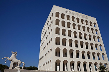 Palazzo della Civilta Italiana (Square Colosseum), EUR district, Rome, Lazio, Italy, Europe