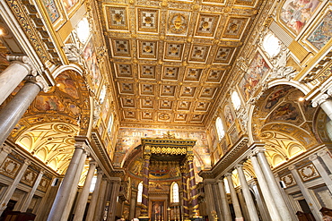 The Papal Basilica of Santa Maria Maggiore on the Esquiline Hill, Rome, Lazio, Italy, Europe