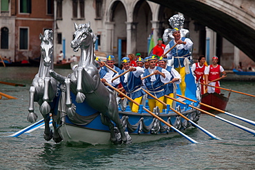 Regata Storica di Venezia, the most important traditional event in Venice, UNESCO World Heritage Site, Veneto, Italy, Europe