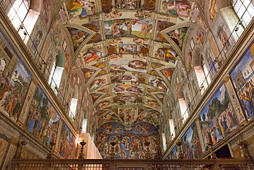 The Sistine Chapel by Michelangelo in the Vatican Museums, Rome, Lazio, Italy, Europe