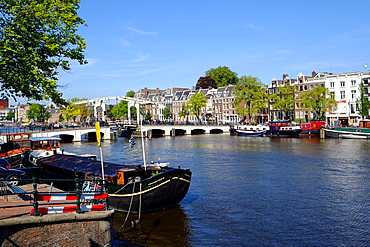 Magere Brug on Amstel River, Amsterdam, The Netherlands, Europe