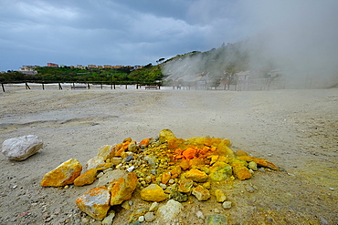 Solfatara, volcanic crater with active fumaroles, Pozzuoli, Naples, Campania, Italy, Europe