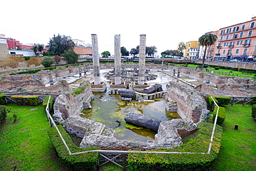 The Macellum of Pozzuoli, the market building of the Roman colony of Puteoli, Pozzuoli, Naples, Campania, Italy, Europe