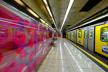 Universita Art Station of Naples Metro, Naples, Campania, Italy, Europe