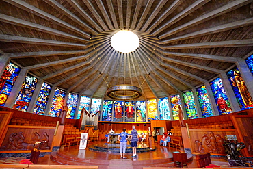 Nuestra Senora de los Angeles de la Porciuncula Church (Iglesia de Cristal) (Glass Church), Palma de Mallorca, Majorca, Balearic Islands, Spain, Europe