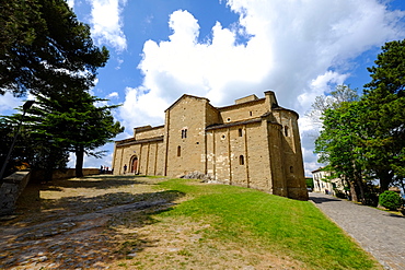 The Duomo di San Leone, the Romanesque cathedral of San Leo, Rimini province, Emilia Romagna, Italy, Europe