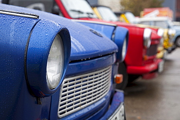 The old Trabant automobiles, produced in the former East Germany, Berlin, Germany, Europe