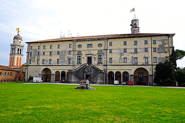 Udine Castle and Santa Maria al Castello bell tower, Udine, Friuli Venezia Giulia, Italy, Europe