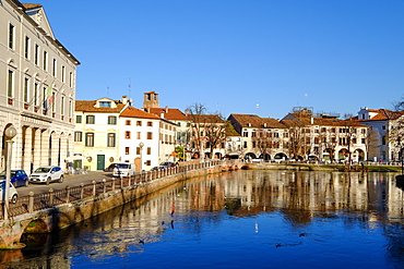 Riviera Garibaldi, Sile River, Treviso, Veneto, Italy, Europe